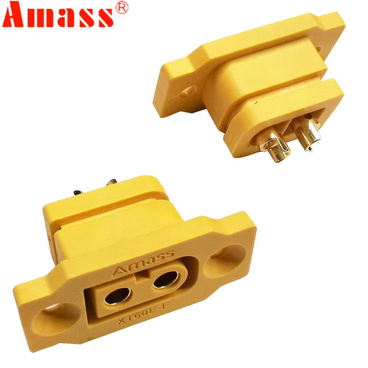 5pc Amass XT60E-F Female Plug Large Current Gold/Brass Ni Plated Connector Power Battery Connecting Adapter for RC Model