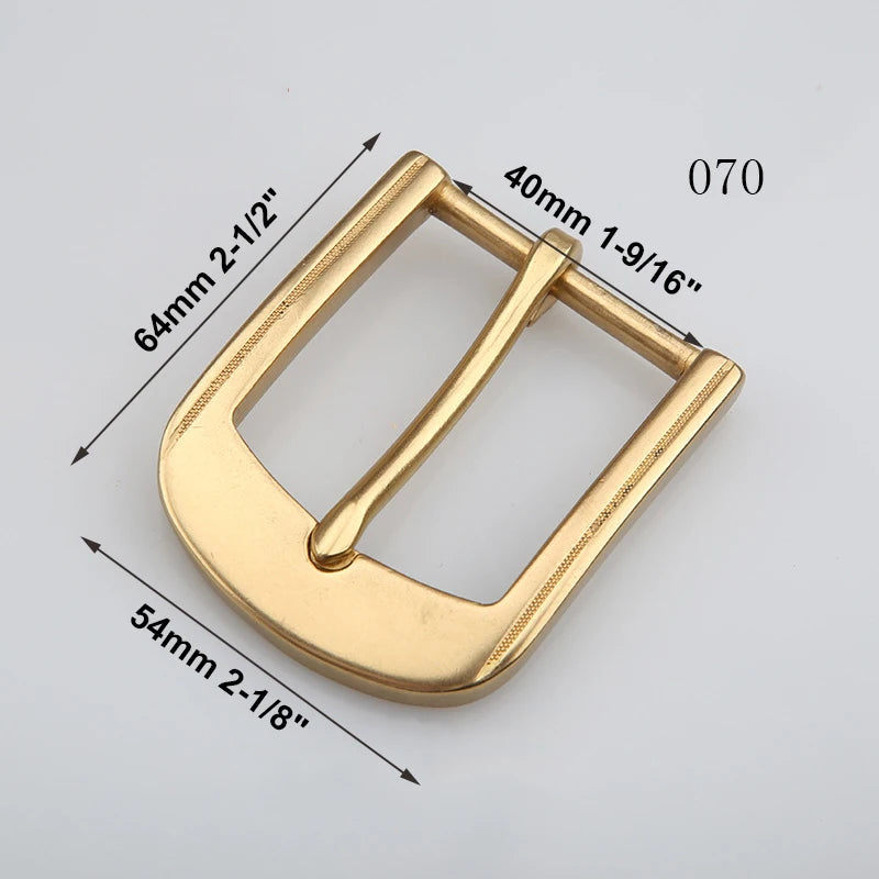 1pcs Solid Brass 40mm Belt Buckle End Bar Heel bar Buckle Single Pin Heavy-duty For Leather Craft Strap Jeans Webbing Dog Collar