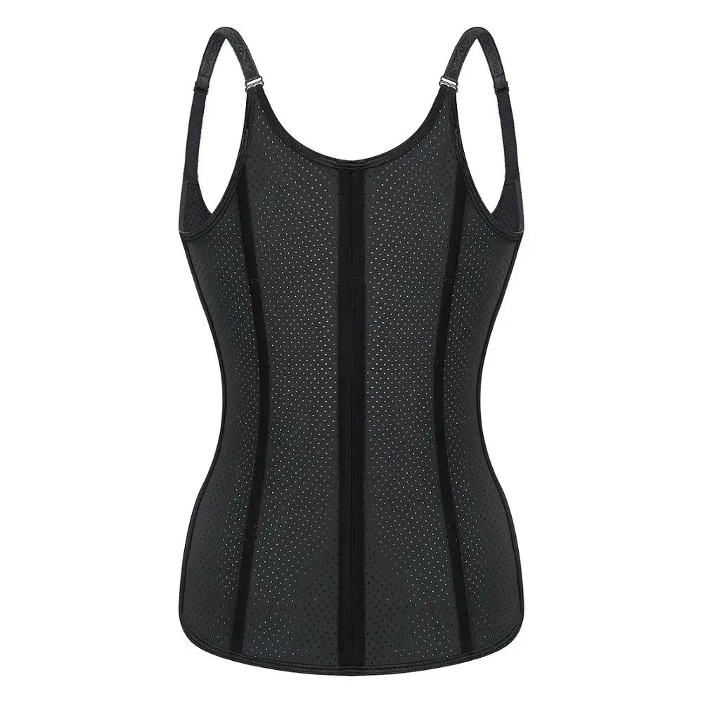 12 steel bone  Shapewear Breathable Latex Corset Vest Waist Trainer Body Shaper Slimming Underwear Women Fajas Fajas Reductoras