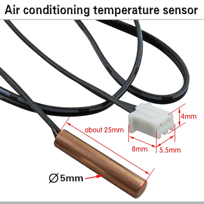 Air conditioning temperature sensor 5K 10K 15K 20K 25k 50K 100K  Air Conditioner Tube Sensor rubber head copper head