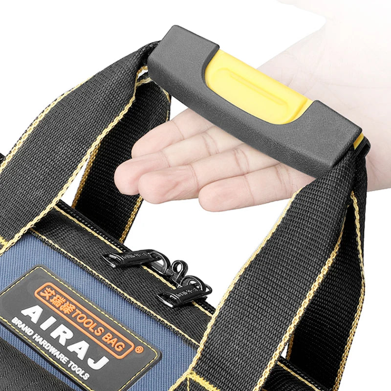 AIRAJ Multi-Function Tool Bag 1680D Oxford Cloth Electrician Bag, Multi-Pocket Waterproof Anti-Fall Professional Storage Bag