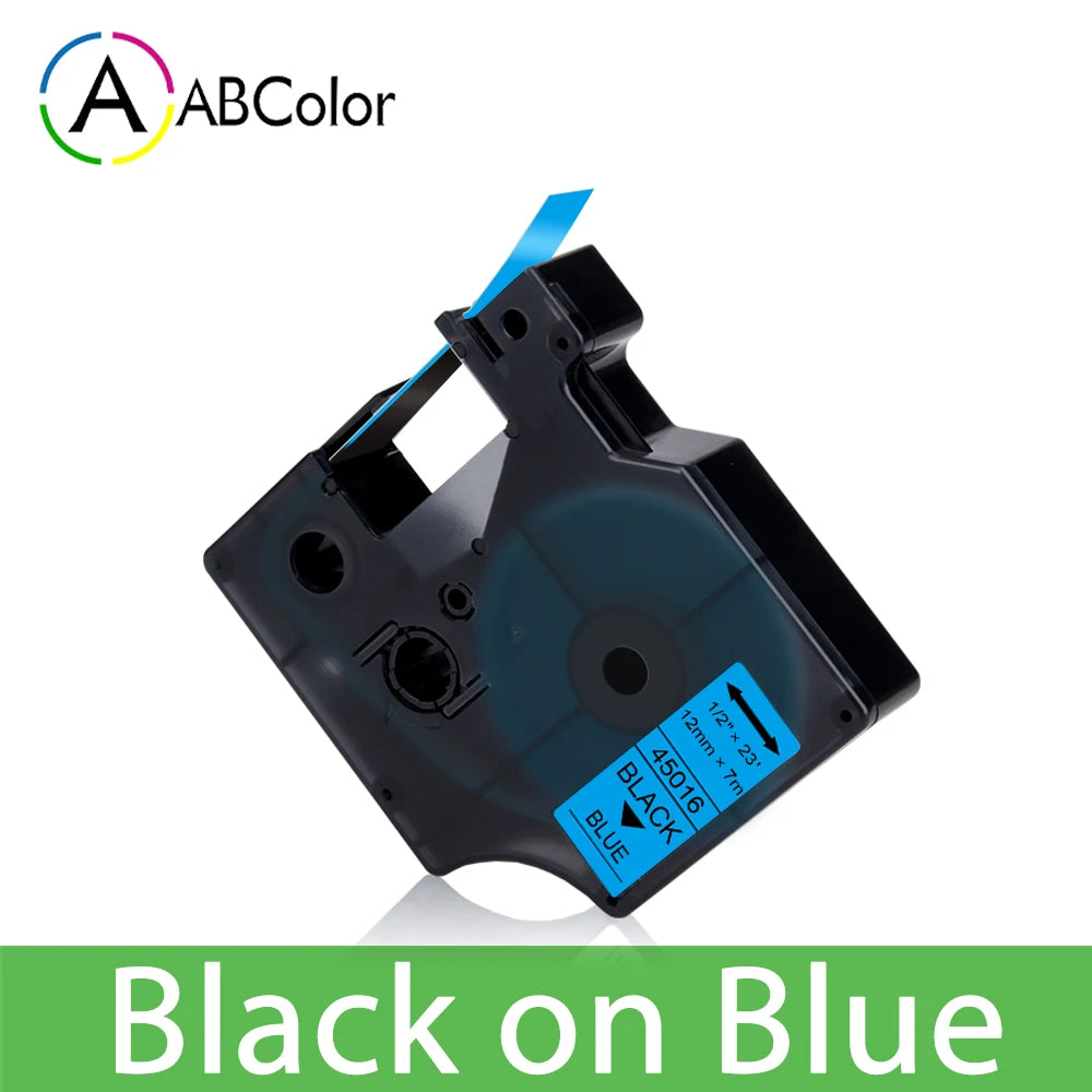 45013 Label Tape Black on White For Dymo D1 45013 45018 12mm Label Cartridge For Dymo LabelManager 160 280 COLORPOP Label Maker