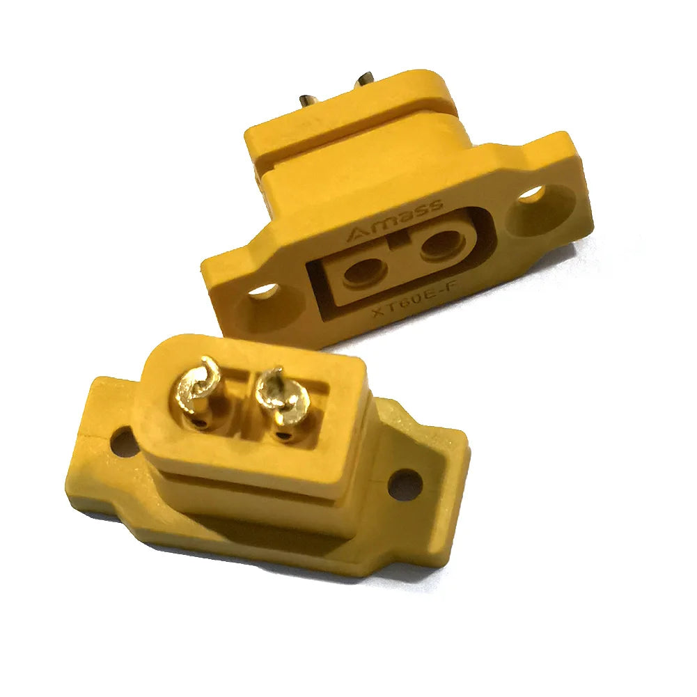 5pc Amass XT60E-F Female Plug Large Current Gold/Brass Ni Plated Connector Power Battery Connecting Adapter for RC Model