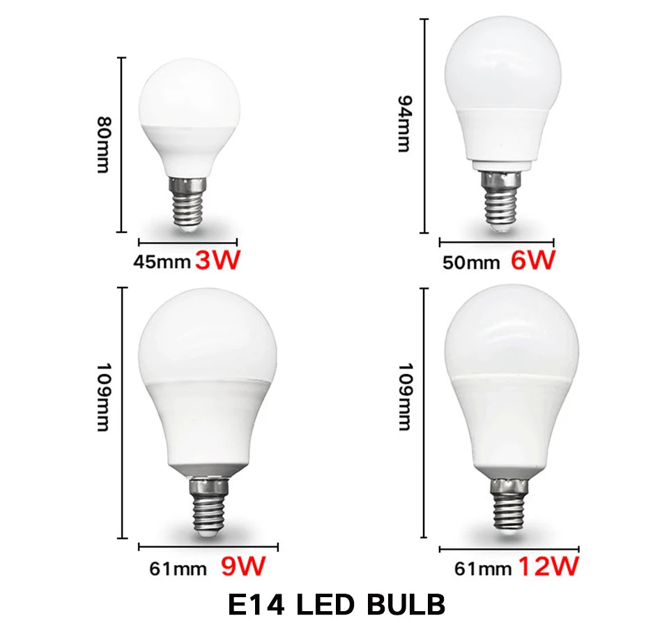 10pcs LED Bulb Lamps E27 AC220V 240V Light Bulb Real Power 20W 18W 15W 12W 9W 5W 3W Lampada Living Room Home LED Bombilla