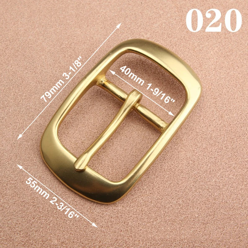 1pcs Solid  Brass 40mm Belt Buckle End Heel Bar Buckle Single Pin Heavy-duty for Leather Craft Strap Webbing Dog Collar Quality