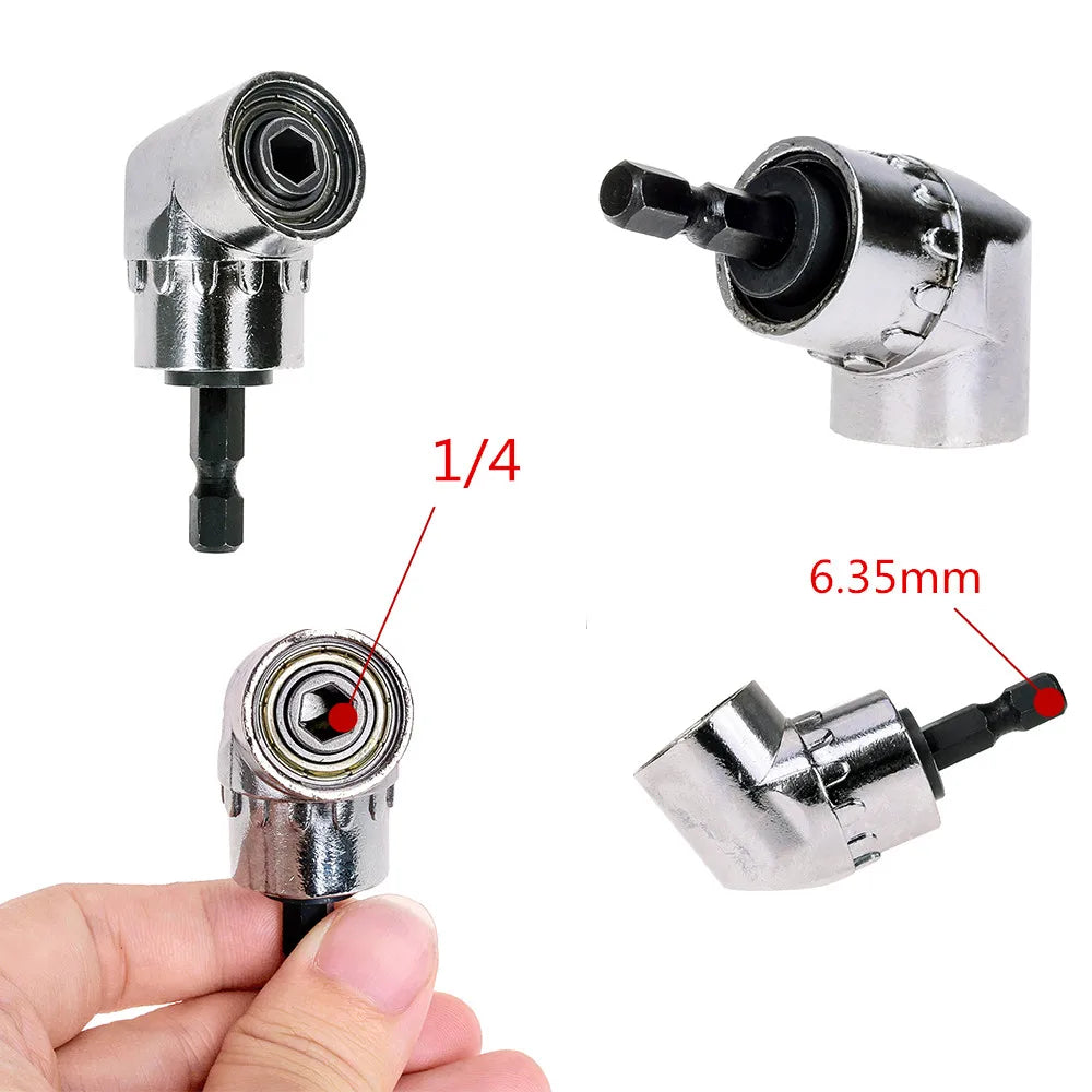 105 Degree Right Angle Drill Adapter Flexible Shaft Extension Bit for Screwdriver Hand Tools Magnetic Bit Socket Power Drill