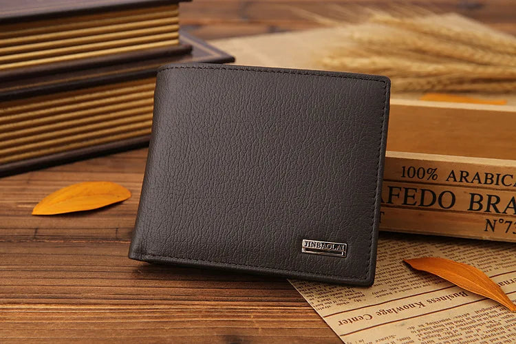 Classic Short Genuine Leather Men Wallets Fashion Coin Pocket Card Holder Men Purse Simple Quality Male Wallets