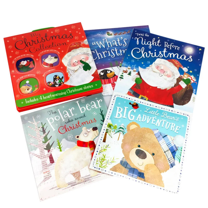 4 Books My Christmas English book baby Picture Story Book Cognitive Early Education Stories Books For Kids Toddlers Age 3 to 6