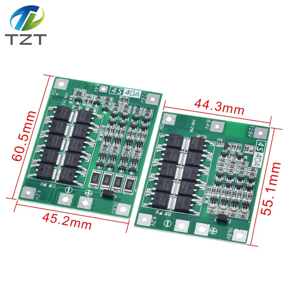 3S/4S 40A 60A Li-ion Lithium Battery Charger Protection Board 18650 BMS For Drill Motor 11.1V 12.6V/14.8V 16.8V Enhance/Balance