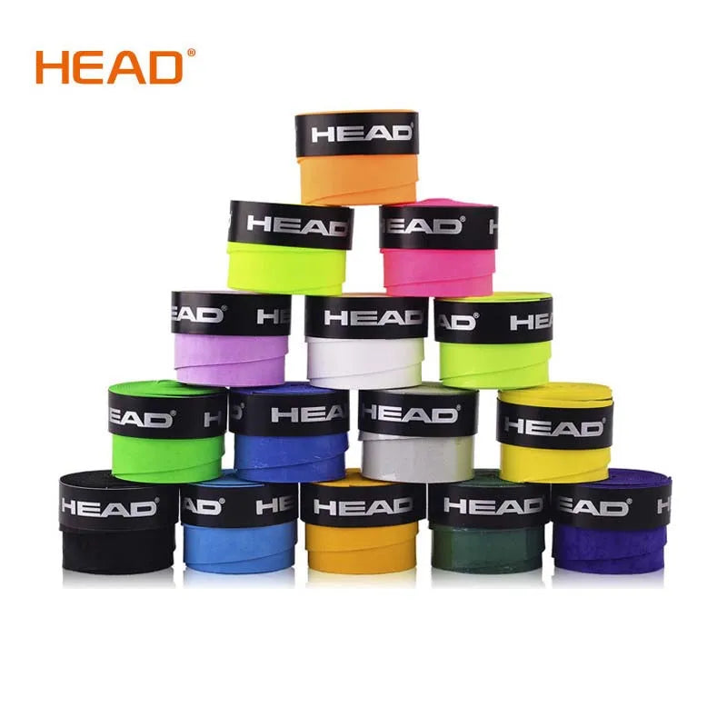 6 Pieces Original HEAD Overgrip Anti Slip Tennis Racket Sweatband Grips Padel Shock Absorption Grip Tape Training Accessories