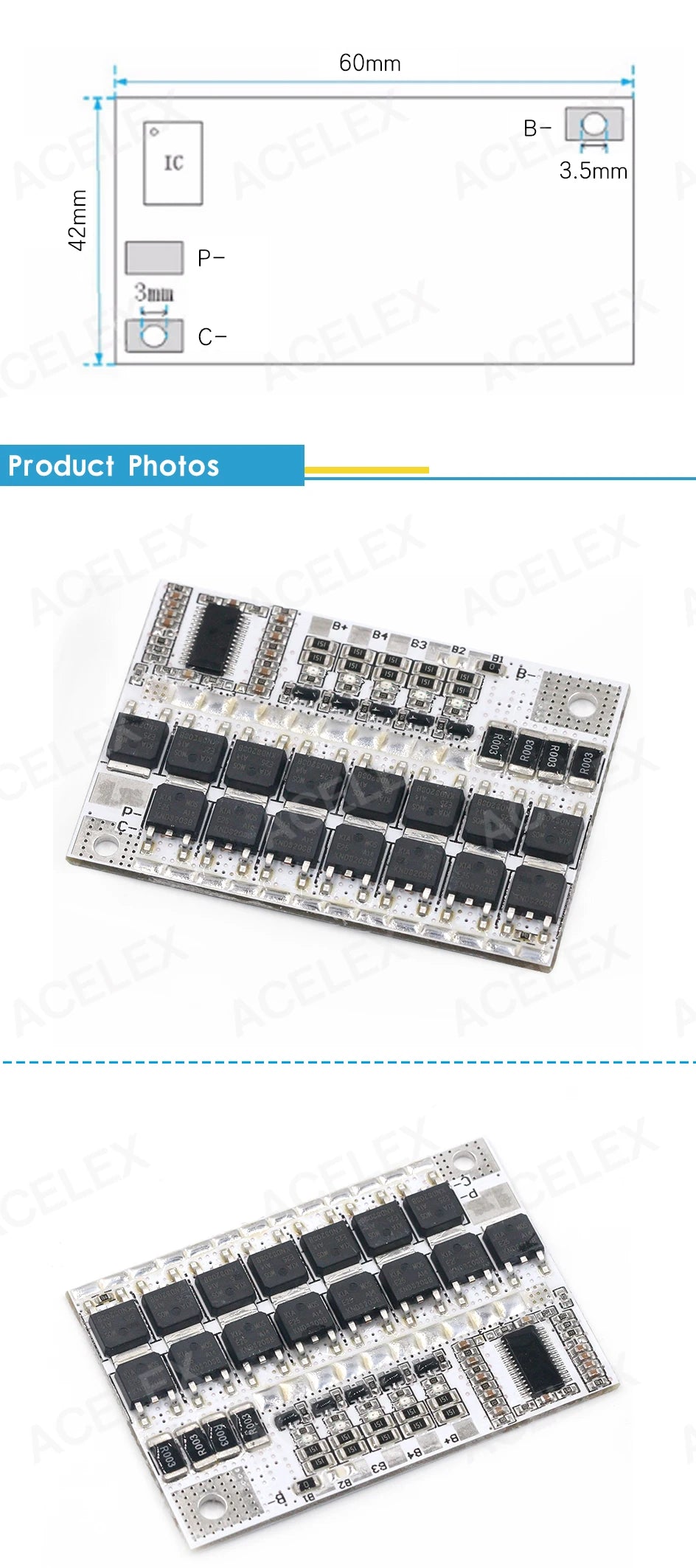 3s/4s/5s Bms 12v 16.8v 21v 3.7v 100a Li-ion Lmo Ternary Lithium Battery Protection Circuit Board Li-polymer Balance Charging