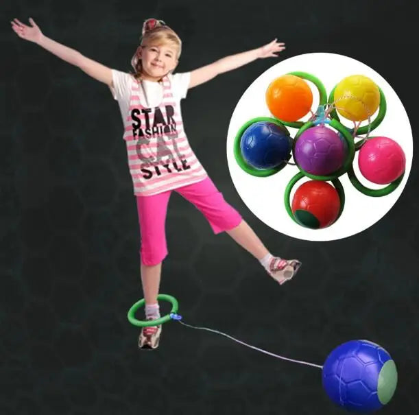 1PC Skip Ball Outdoor Fun Toy Ball Classical Skipping Toy Exercise coordination and balance hop jump playground may toy ball