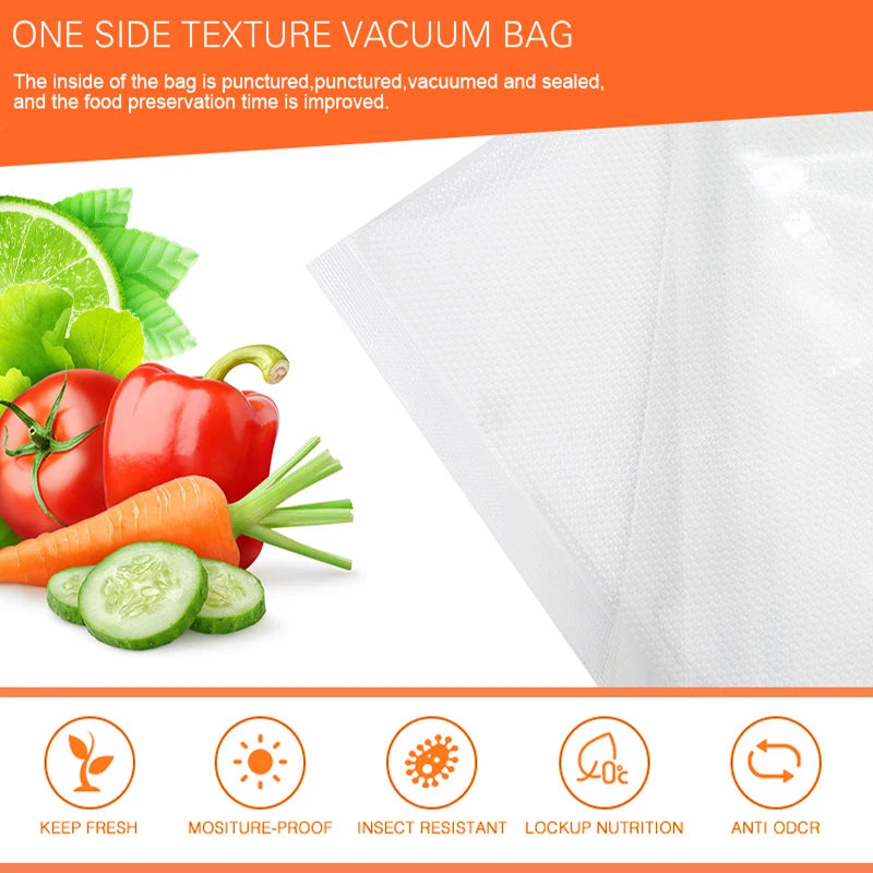 ATWFS Vacuum Sealer Bags Kitchen Vacum Bag Storage Vacuum Bags for Food Packaging Rolls 12/17/20/25/28cm*500cm