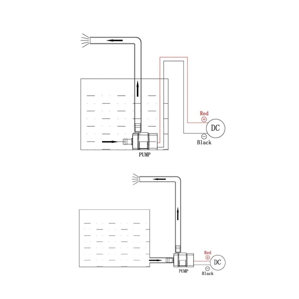 4.8W 5.8W 240L/H Silent Fish Tank Pump DC 12V 24V Solar Brushless Motor Pool Circulating Submersible Pump Water Pump