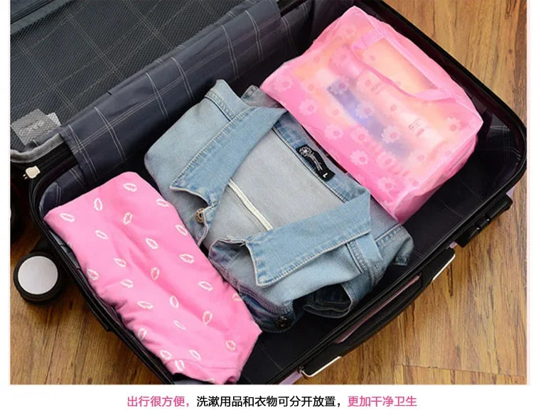 1PC New portable makeup bag Large capacity portable travel storage toiletry bag Waterproof transparent cosmetics storage bag