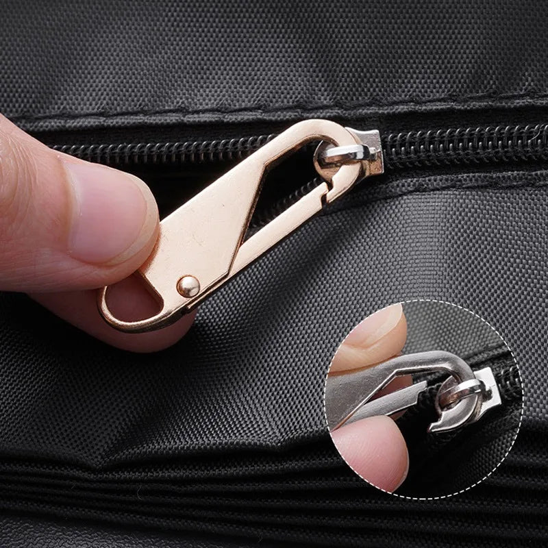 5Pcs Detachable Zipper Puller Metal Zipper Head Repair Kits Universal Replacement for Luggage Purse Bags Clothes Zipper Slider