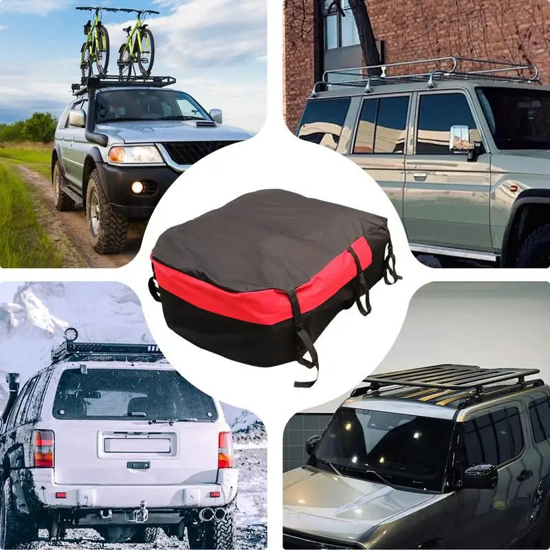 Car Top Carrier Waterproof Roof Bag Roof Rack Luggage Box Travel Accessories Car Topper Luggage With Buckle Strap For Cars