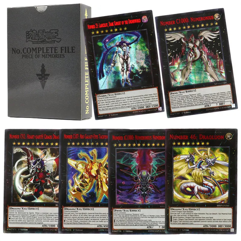 66-148PCS Yugioh Cards with Tin Box Yu Gi Oh Card English Holographic Golden Letter Duel Links Game Card Blue Eyes Exodia