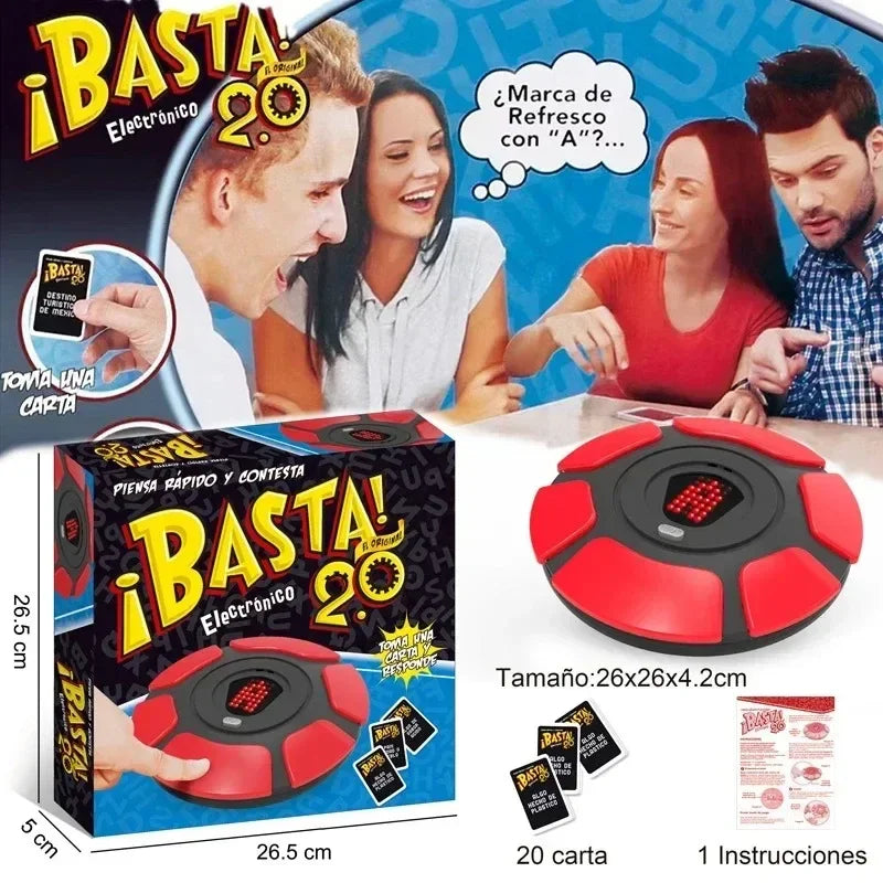 Basta2.0 Children's Educational Board game Spanish Crazy Alphabet Parent-child Interactive Turntable Toy Family game (en inglés)