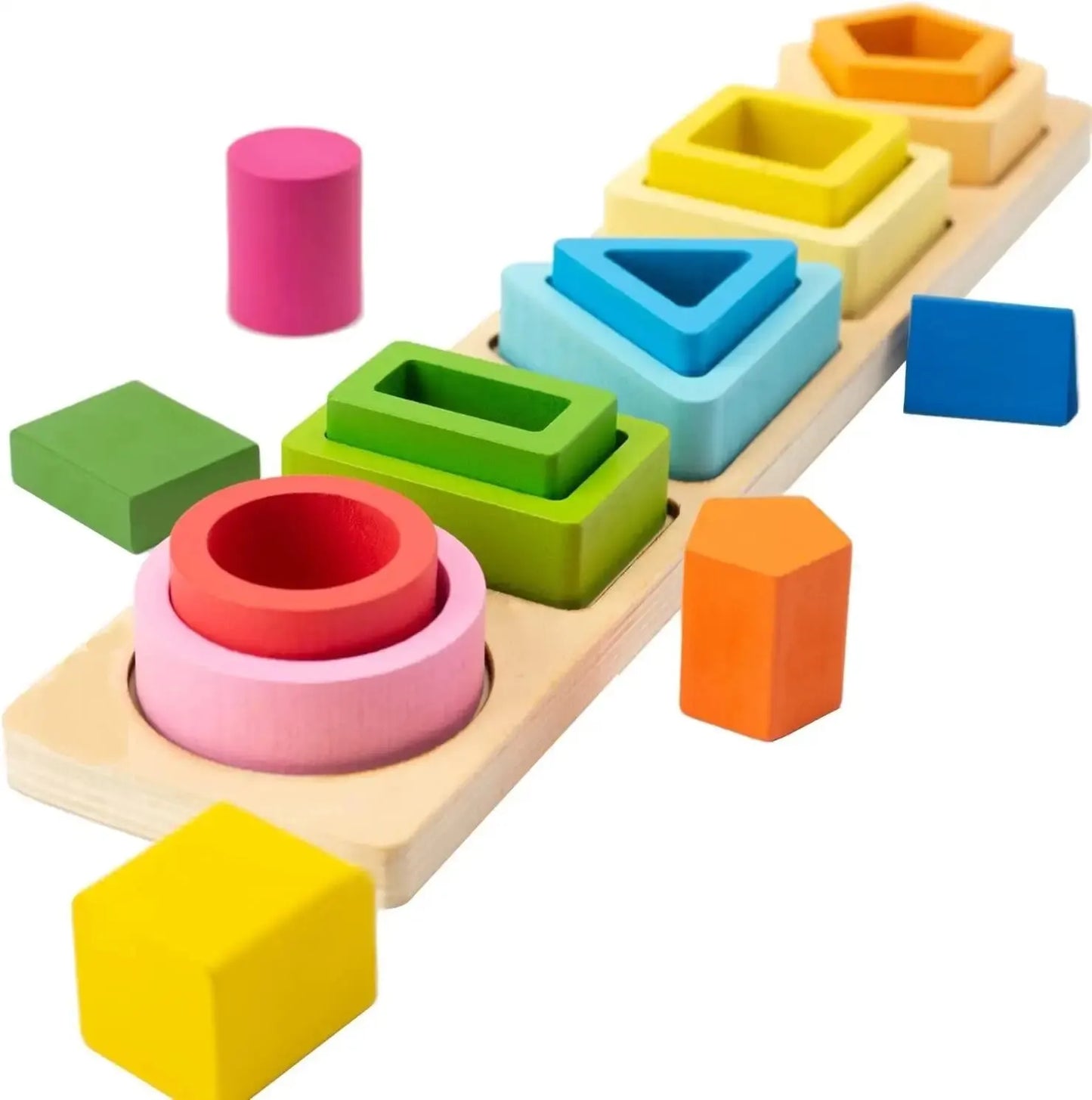 Children's Wooden Category Stack Toy Education Color Shape Classification Instrument Puzzle Toys