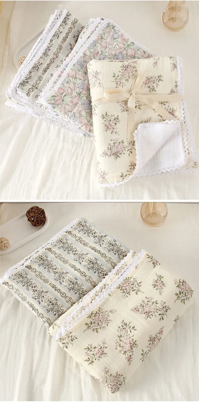 Baby Blanket Printed Pure Cotton Baby Muslin Swaddle Blanket Breathable Newborn Quilt Soft Warm Core Children's Quilt 100*100CM