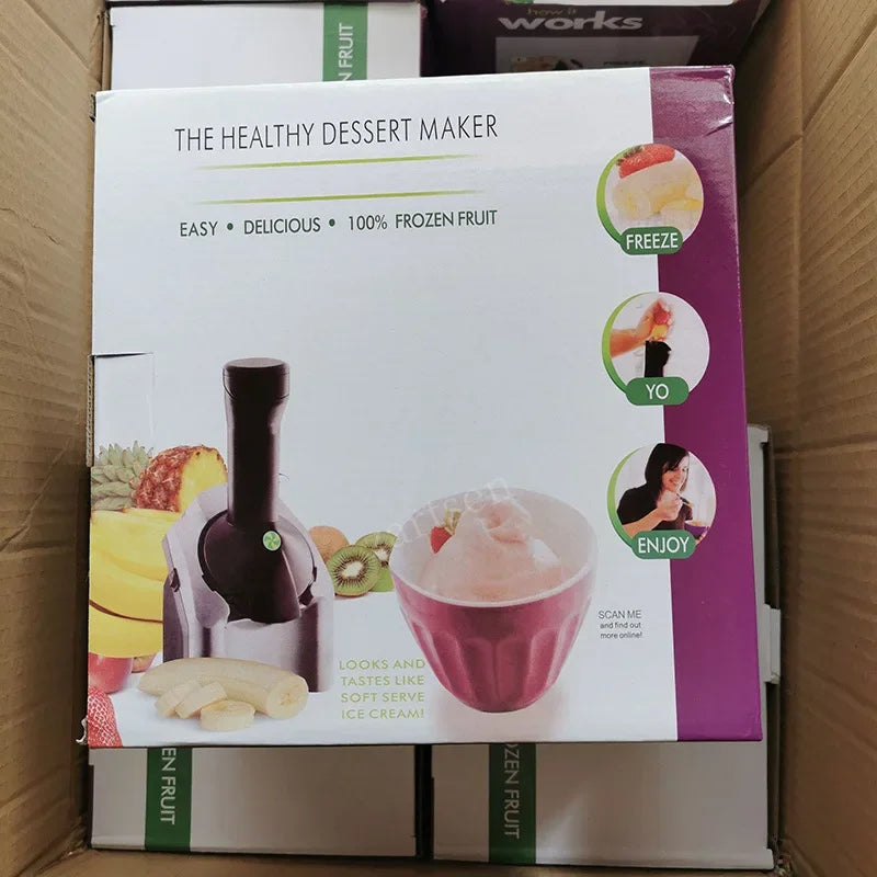 Automatic Ice Cream Maker Electric Frozen Fruit Dessert Icecream Pressing Machine Frozen Yogurt Milkshake Squeezer