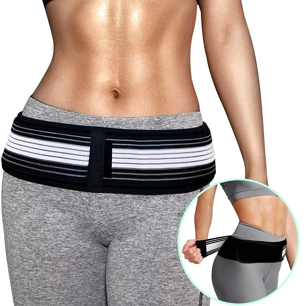 BraceTop 1 PCS Sacroiliac Hip Belt Adjustable Hip Support Belt Non-Slip Pelvic Support Belt Breathable Tailbone Protector Belt