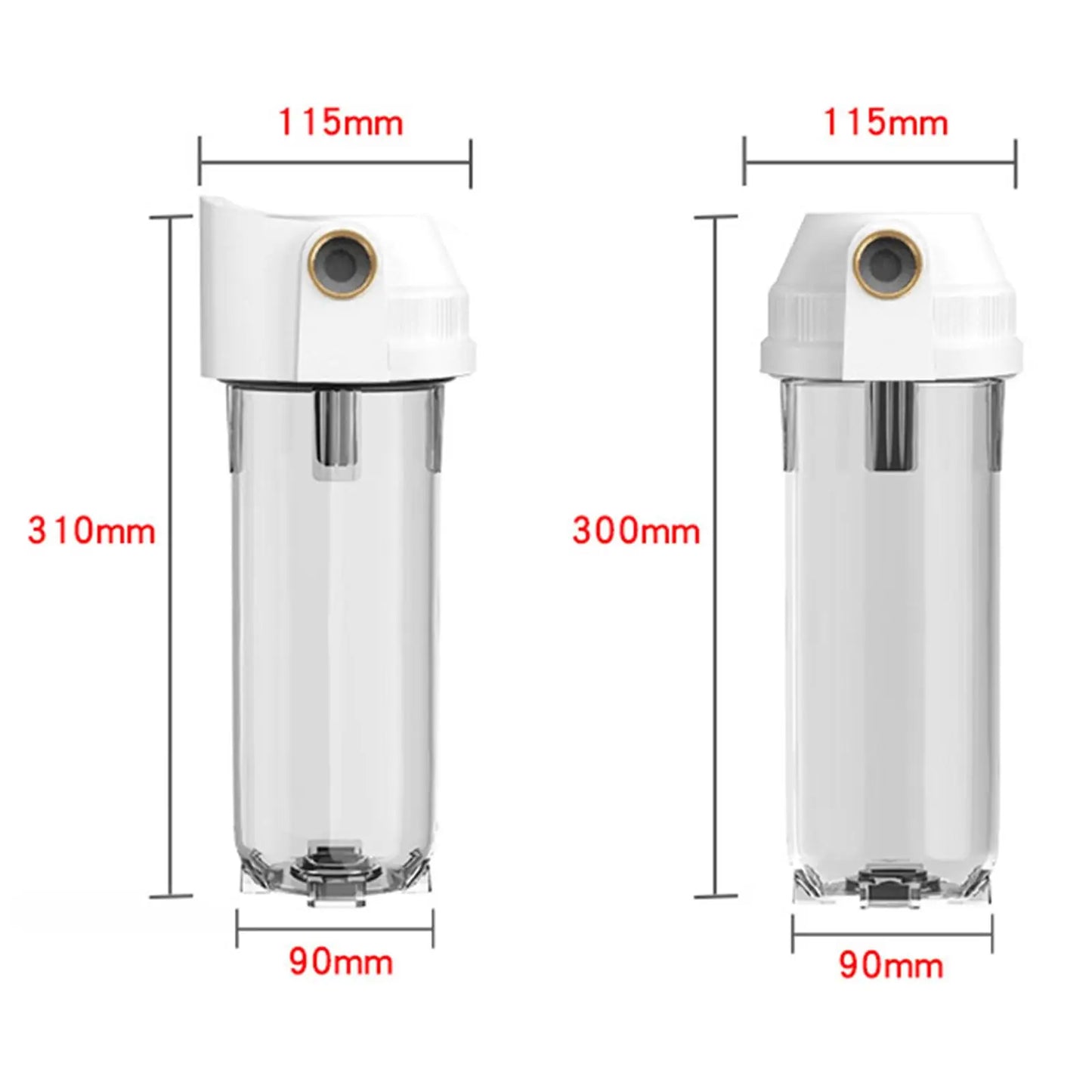 10 inch Proof Bottle Filter, Replaceable Transparent PET Water Filters for Kitchen Water Purifiers Home Appliance Accessories