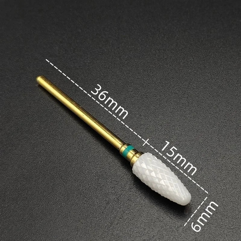 Ceramic Carbide Nail Drill Bit Rotate Burr Milling Nail Cutter Bits Electric Drill Machine For Manicure Pedicure Tools