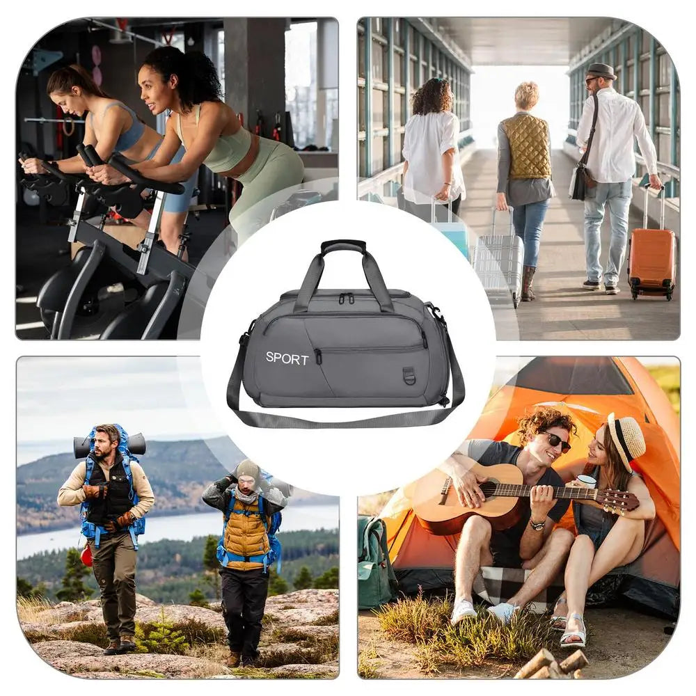 Carry On Weekender Bag Swimming Gym Bag Gym Duffle Bag For Men Waterproof Large-Capacity With Multiple Pockets For Outdoor