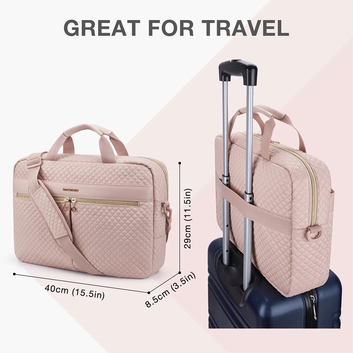 BAGSMART Laptop Bags for Women 15.6 17.3 inch Notebook Bag for Macbook Air Pro 13 15 Computer Handbag Briefcase Work Bag