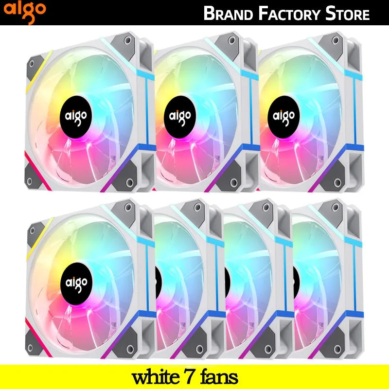 Aigo AM12PRO Rgb Fan Ventoinha PC 120mm Computer Case Fan Kit Water Cooler 4pin PWM CPU Cooling Fans 3pin5v argb 12cm Ventilador