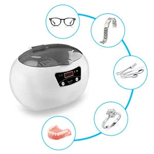 AIPOI 600ml Ultrasonic Cleaner Wave Cleaning Jewellery Polishing Machine For Watches Home Appliances