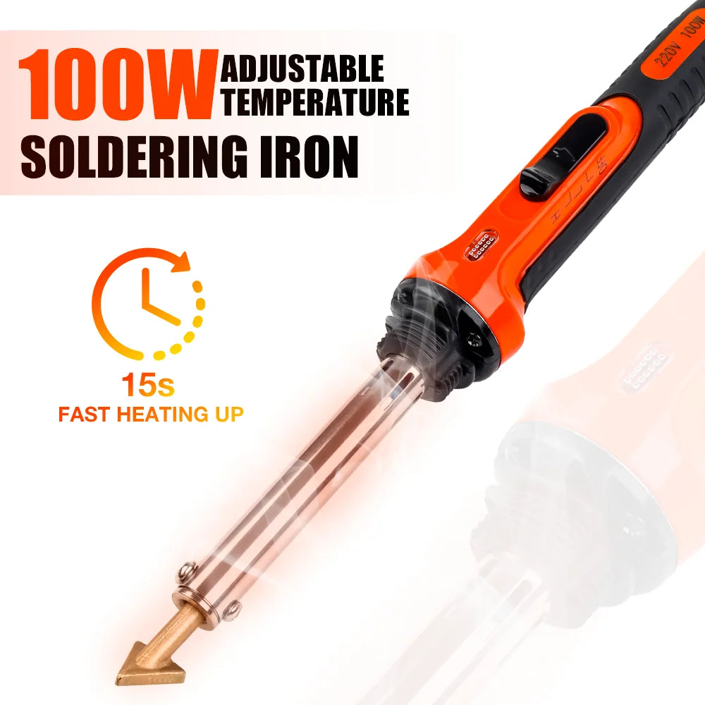 50W/100W Car Bumper Repair Soldering Iron, Adjustable Temperature Welding Rework Station, Soldering Iron Tip Repair Ironing Tool