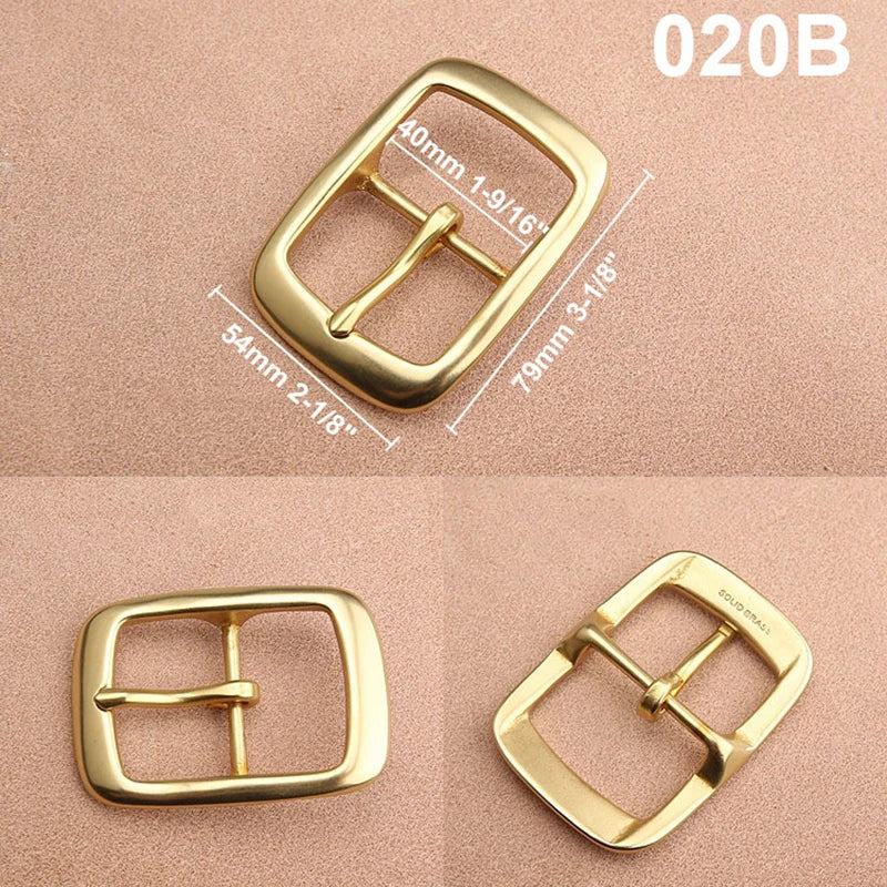 1pcs Solid  Brass 40mm Belt Buckle End Heel Bar Buckle Single Pin Heavy-duty for Leather Craft Strap Webbing Dog Collar Quality