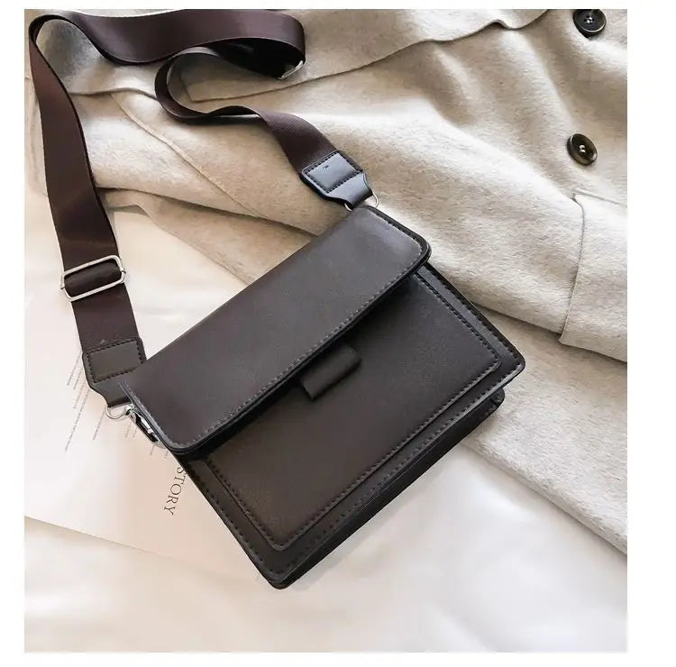 Classic Designer PU Leather Crossbody Bag for Women Travel Handle Handbag Fashion Shoulder Messenger Bag Ladies Small Flap Bag