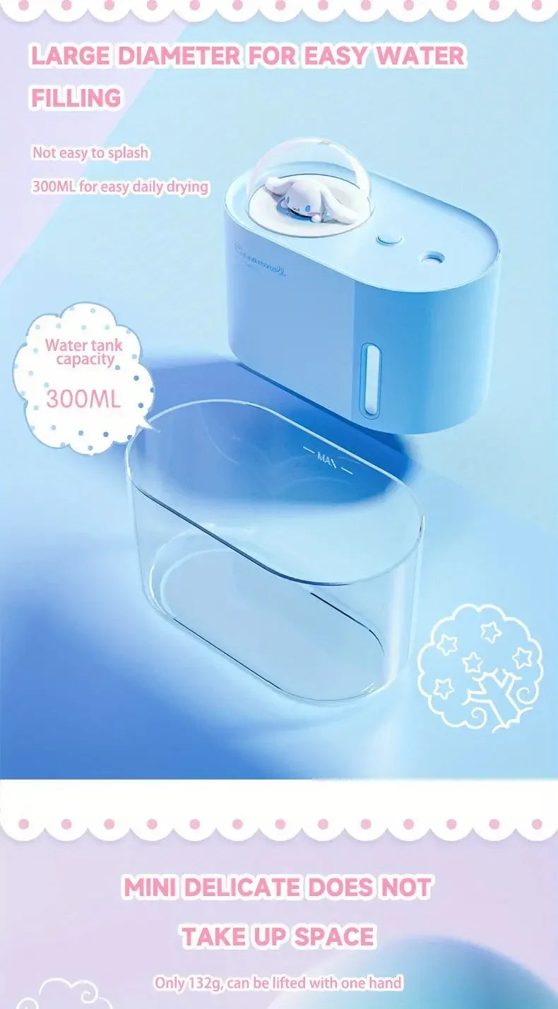 Cinnamoroll Kuromi Space Capsule Humidifier Small 10oz Desktop Mini Hydration Instrument Cute Style Mini Portable Support USB Si