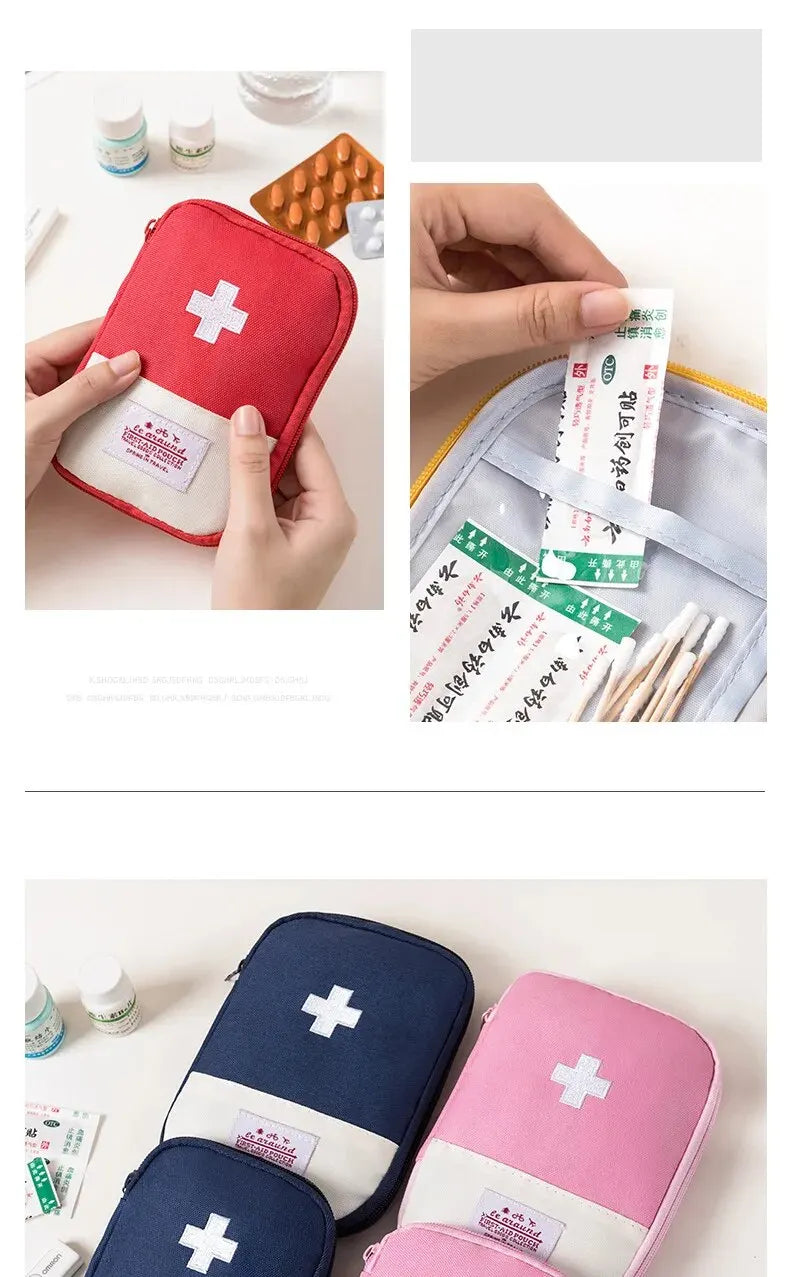 3 Pcs/set Portable Medical Storage Bag Camping Emergency First Aid Kit Organizer Home Outdoor Travel Pill Case