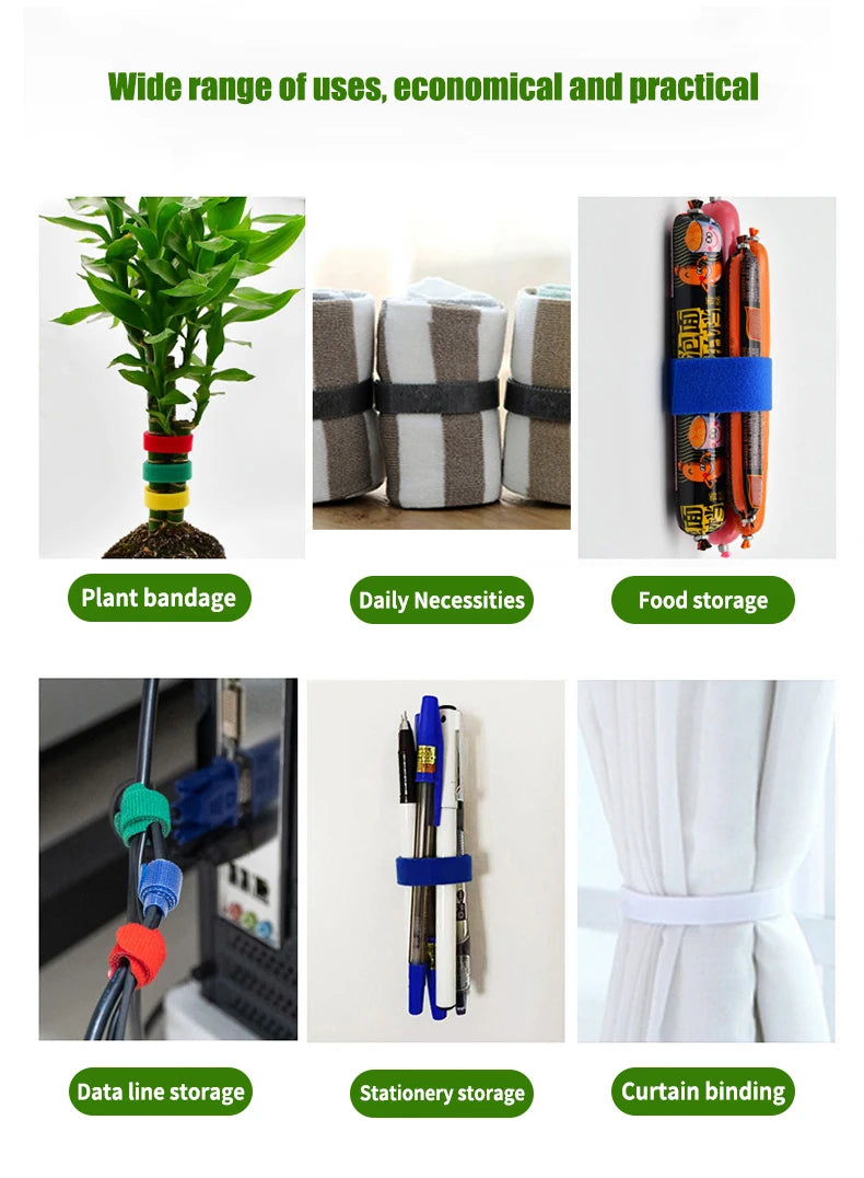 3 Rolls Green Garden Twine Plant Ties Nylon Plant Bandage Garden Hook Loop Bamboo Cane Wrap Support Garden Accessories