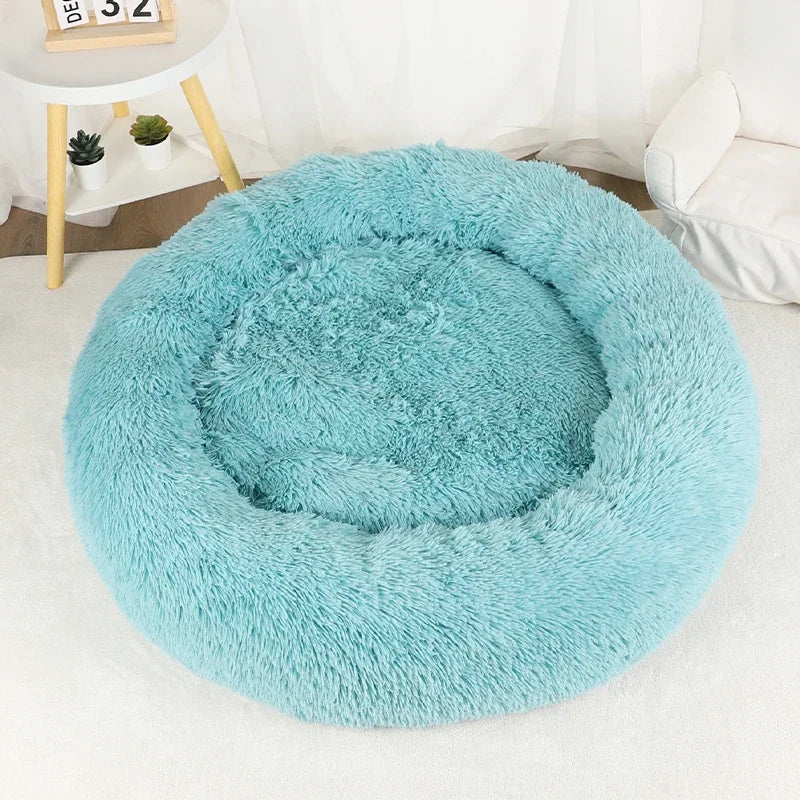 Cats Bed House Donut Round Sofa Supplies Winter Pet Accessories Warm Products Cushions Basket Kitten Mat for Cat Dog Beds