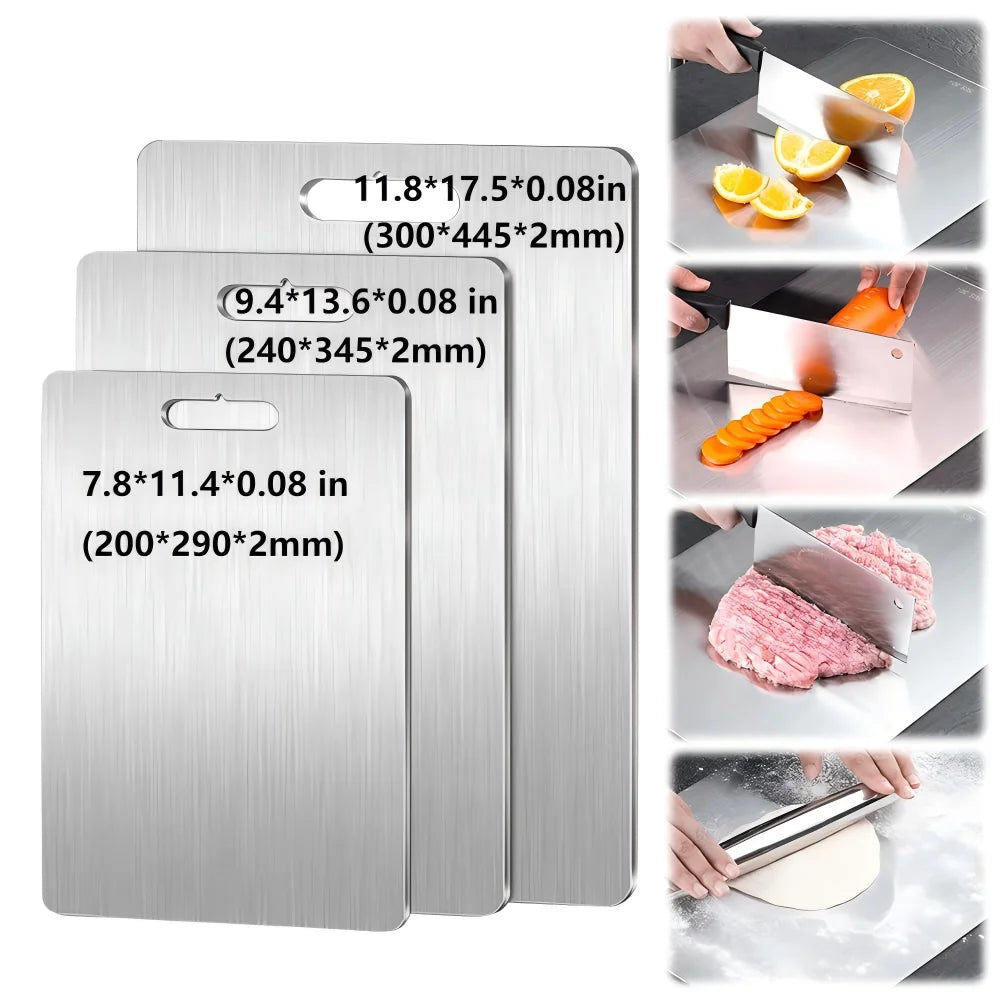 2mm Thickness Titanium Cutting Boards 100% Pure for Kitchen Cutting Edge Hygiene Durability  Double Sided Cutting Mat