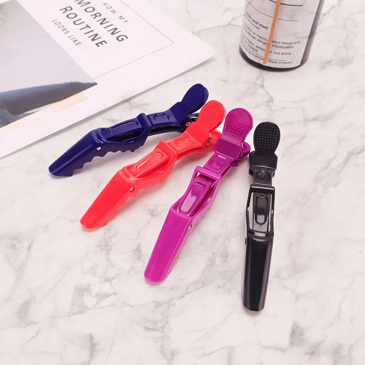 6PCS Alligator Hair Clip Hairdressing Clamps Plastic Hair Claw Professional Barber For Salon Styling Hairpins Hair Accessories