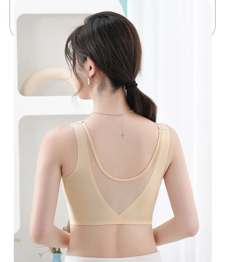 1pcs Women's Bra No Trace Breathable Bra No Steel Ring Breathable Comfortable Large Size Underwear Vest Bralette