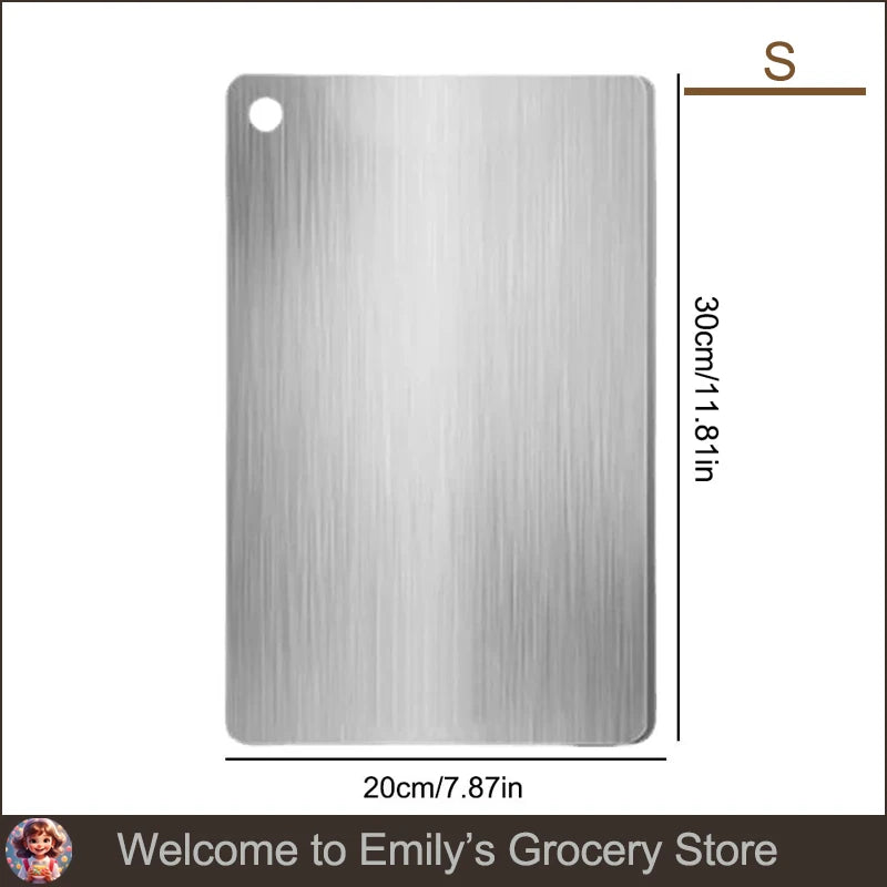 Antibacterial and Mildew-proof 304Stainless Steel Double-sided Food-grade Fruit Cutting Board Suitable for Various Cooking Tasks