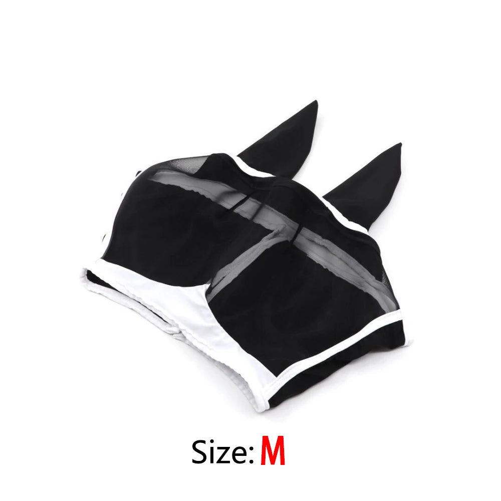 Anti-mosquito Horse Hood, Multi-size Breathable Horse Mask, Suitable for Small, Medium and Large Horses, Pasted to Prevent Mosqu