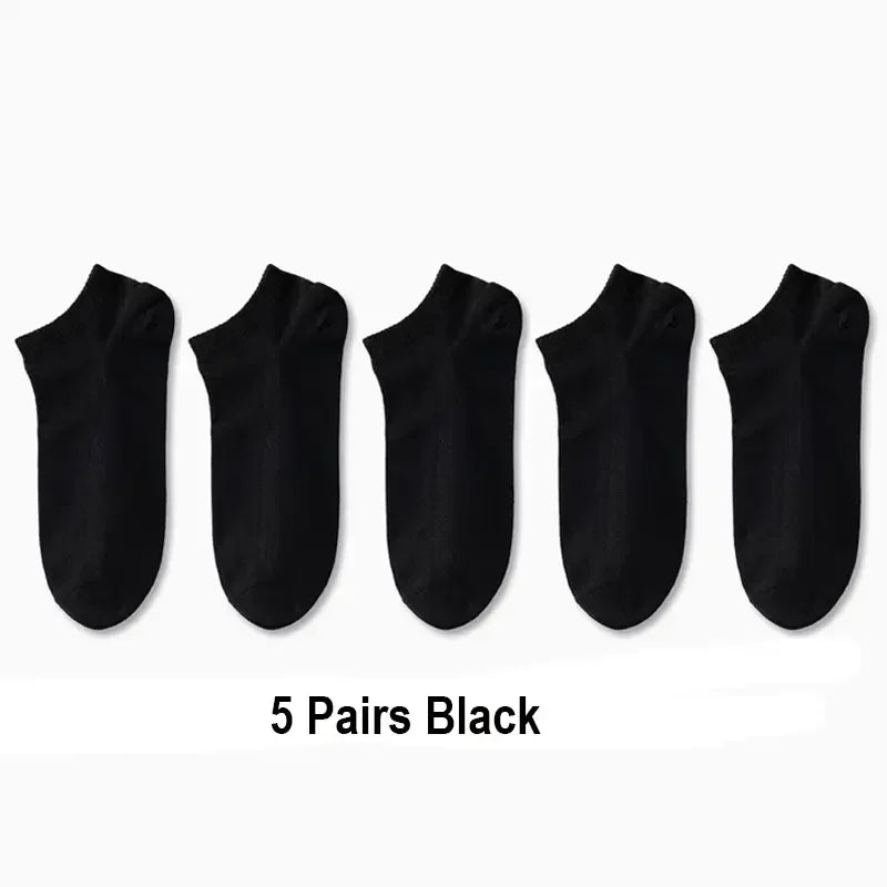 5/10 /20/30 Pairs Unisex Casual Plain Color Boat Socks Thin Breathable Comfy Anti Odor Sweat-absorbing Ankle Socks For Men Women