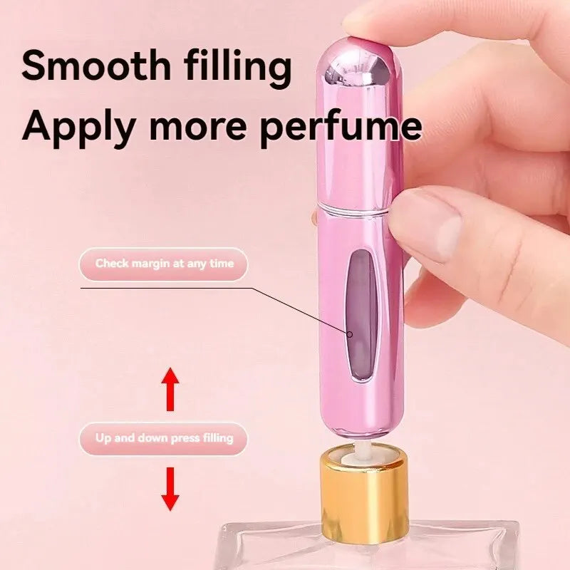 3pcs Perfume Dispenser Bottle 5ml Rotating Perfume Dispenser Bottle Visualization Design Compact Fashion Portable Spray Bottle