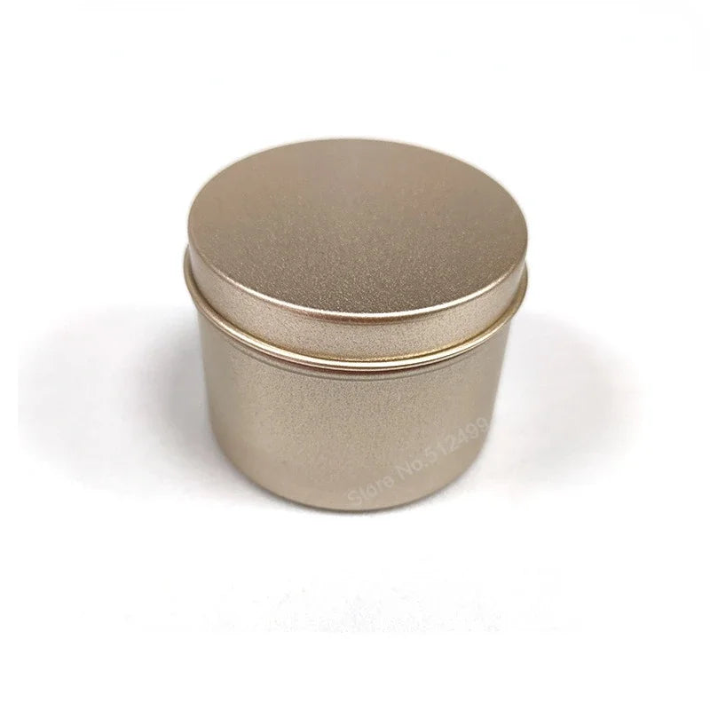 5g60g Metal Round Cosmetic Tins Aluminum Empty Candles Cans Storage Jars with Screw Lids for Lip Balm Salve Spices Alluvial Gold