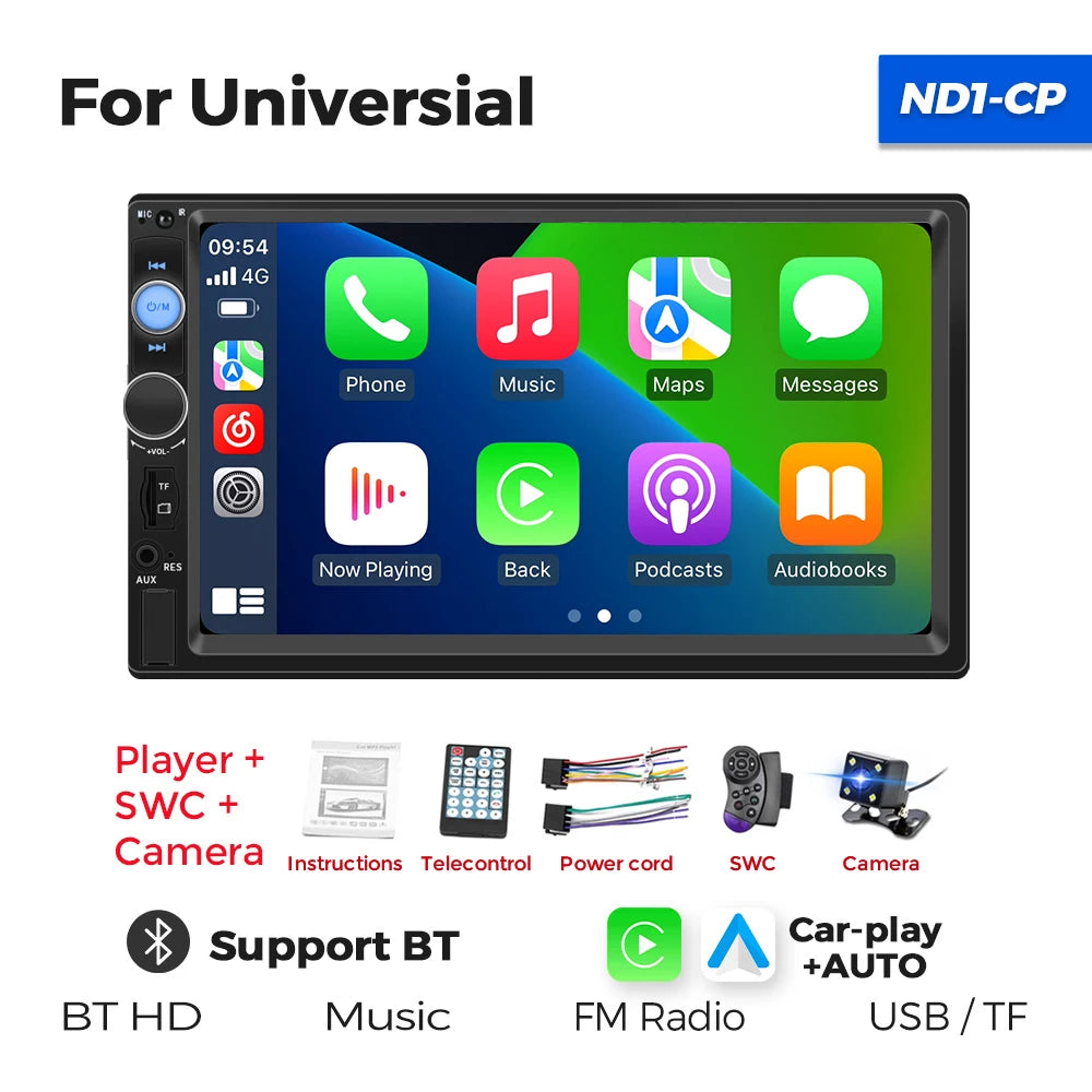 7 Inch HD Touch Screen Intelligent System Car Radio Multimedia Player For Universal Autoradio MP5 Camera TF Card Mirror Link USB