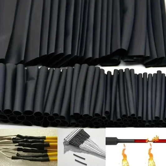 127Pcs Heat Shrink Tube Sleeving Tubing Assortment Kit Electrical Connection Electrical Wire Wrap Cable Waterproof Shrinkage 2:1